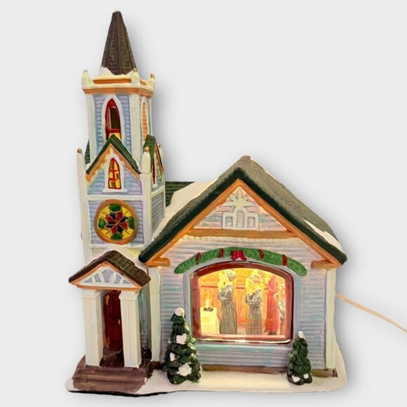 Norman Rockwell Christmas Village Church Building - Picture 2 of 10